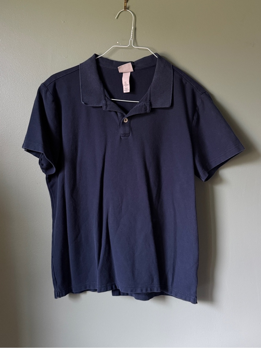 H&M Lot of 3 Short Sleeved Polo Shirts - Size L (navy) & XL (black x2)